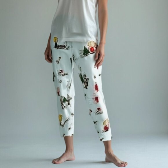 ❤️ Peanuts Character Print Jogger Pants S - Picture 1 of 10